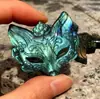 Labradorita natural de alto brillo pequeña margarita girasol Ankh pieza tallada piedra en bruto piedra lunar accesorio DIY colgante