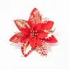 Novas flores multicoloridas para vestuário 14 cm acessórios para árvore de natal decoração de natal acessórios para flores de mão venda direta flores de natal