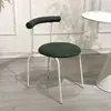Silla de comedor de lujo ligero vintage para el hogar color crema silla con respaldo de celebridad de internet retro silla minimalista moderna para dormitorio estudio comedor