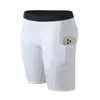 Leggings de bolso masculinas calças de compressão calças esportivas shorts de basquete secagem rápida calças de corrida elásticas
