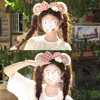 Diadema Shirley Rose de Fresa, Aspecto de Alta Calidad, Diadema Linda y Dulce con Lazo, Para Lavarse la Cara, Planchado del Cabello, Accesorios para el Cabello para Fotos en Parques de Diversiones