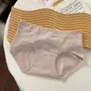Roupa íntima básica de algodão puro aprimorada para meninas, 10A Antibacteriana, Confortável, que abraça o quadril, Respirável, 100% Algodão, Gancho estendido, Calcinha Triângulo