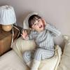 Conjunto de Ropa para el Hogar de Algodón Puro Antibacteriano para Niños, sin Costuras, con Lycra, para Niños y Niñas, Ropa de Dormir de Dibujos Animados, Ropa de Otoño y Pantalones Largos, 10A