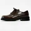 Zapatos de Cuero Cuadrados del Fabricante para Hombre, Estilo de Pareja, Zapatos Formales Retro de Nicho para el Trabajo y los Viajes Diarios, Zapatos Derby, Marca de Moda