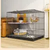 Jaula para Gatos Villa al por Mayor Casa Pequeña para Gatos Doméstica Jaula Encriptada para Gatitos Nido para Gatos de Interior Espacio Grande Gato de Múltiples Pisos Villa