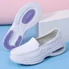 Zapatos de Enfermera de Otoño para Mujer, Transpirables, Antiolor, Antideslizantes, Suela Suave, Zapatos de Trabajo de Cuero Genuino, Comercio Exterior Transfronterizo, Venta al por Mayor Dropshipping, Suela Gruesa