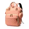 Bolsa de mamá para biberón más vendida transfronteriza, mochila portátil de gran capacidad para maternidad y bebé con diseño bordado, chupete y características resistentes al agua