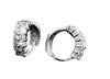 Venta al por mayor de fábrica hebilla de oreja moda coreana diamante doble fila hebilla de oreja arete pequeño aretes de cobre plateados joyería para la oreja