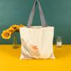Bolsa de lona de mano de fábrica con logotipo estampado personalizado, patrón, cremallera, bisel, tote, algodón, publicidad, bolsa de lona personalizada
