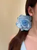 Pinza para el pelo de flor de malla de tela, Elegante y Dulce, Pinza Lateral Estilo Festivo, Pinza de Pato, Accesorio para el Cabello de Nicho de Lujo Ligero para Mujeres