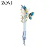 Nuevo pasador de borla de mariposa de cristal de Ziya para mujer, adecuado para ropa tradicional china, versátil, elegante y exquisito clip lateral, clip de tiburón