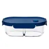 Lonchera de Vidrio Xilekou, Apta para Microondas, Lonchera de Vidrio de Borosilicato de Grado Alimenticio para Trabajadores de Oficina