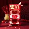 Envelope Vermelho Dobrável Personalizado Cerimonial Feliz Primeiro Aniversário para Neto Neta Netinho Bênção Envelope Vermelho Cerimonial Criativo