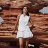 Conjunto de Dos Piezas para Mujer Rusa de Algodón: Chaleco con Flores y Falda de Burbujas, Nuevo 2025, Top sin Mangas y Falda Corta