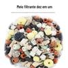 Material filtrante para aquário purificação de água casa de bactérias material filtrante anel cerâmico de vidro para aquário carvão ativado osso de coral pedra vulcânica