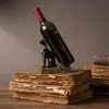 Estante para Vino Creativo Estilo Europeo Gato Dios Egipcio Antiguo, Decoración del Hogar Estilo Americano, Gabinete de Vino para Sala de Estar, Adornos de Artesanía de Resina