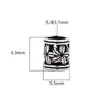 Plata de Ley S925 Cuentas Espaciadoras de Flor Calada Retro Accesorios de Barril para Pulsera DIY Material de Cuerda Tejida a Mano Cuentas Sueltas