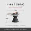 Juego de Mesa Redonda de Pizarra y Sillas para Comedor, Lujo Ligero Estilo Italiano, Diseño Moderno Simple de Gama Alta para Apartamentos Pequeños, Mesa de Comedor para el Hogar con Plato Giratorio