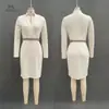 Sitio web independiente transfronterizo 2025 Colección de otoño nueva europea y americana: Elegante vestido de manga larga estilo francés con cintura entallada y silueta que se ajusta a la cadera