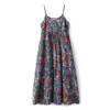 Como una flor de verano, vestido largo floral estilo vacacional, vestido de tirantes fluido estampado de ramio, ropa de mujer verano 2026