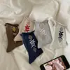 Calcetines de estilo retro coreano con patrón de rombos y lazo para mujer, de media pantorrilla, versátiles, sin costuras, calcetines de algodón estilo universitario, calcetines superpuestos, algodón peinado