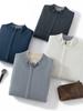 Outono e inverno meia-gola alta dos homens 100 puro cashmere cardigan suéter dos homens engrossado zíper malha solta jaqueta top