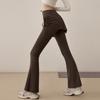 Calça Esportiva Longa de Cintura Alta para Academia, Pilates, Treinamento, Corrida, Calça Saia Flare Emagrecedora Yoga Falsa de Duas Peças para Mulheres