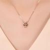 S925 alicate banhado a ouro rosa incrustado zircônia natural feminino romântico coroa clavícula corrente jóias