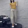 26206 Nuevo Daimei Yiyuan 2026 Verano Nueva Moda Camiseta Versátil de Manga Corta Pantalones Rectos Casuales Adelgazantes para Mujer