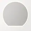Espejo Inteligente Semicircular, Espejo de Baño Antivaho, Pantalla Táctil con Luz, Espejo LED de Maquillaje para Tocador de Baño Montado en Pared, Forma Especial