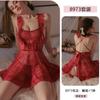 Yiabout Tentación Sexy de Encaje Camisón Sling Perspectiva para Mujer Ropa Interior Sexy Abertura Trasera Espalda Hermosa Pijama que No se Quita 8973