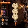 Kit de material DIY para Halloween: Lanternas de papel portáteis e iluminadas, adereços de fotos para lojas e locais, decorações de lanternas de abóbora