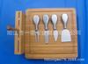 P-019Mkx Tábua de Madeira Conjunto Caixa de Madeira Cabo Oco Faca para Manteiga Faca para Queijo Queijo Presente Conjunto Caixa de Presente