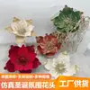 Decoraciones Navideñas Flores Artificiales Flores Navideñas Tela de Alta Gama Polvo Adhesivo Lentejuelas Flores de Magnolia Artificiales Flores Decorativas Navideñas