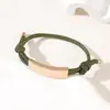 Al por mayor al contado transfronterizo Pulsera de doble cordón de ajuste Pulsera de cuerda trenzada ajustable de acero inoxidable multicolor con impresión y grabado de color UV