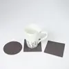 Venta Caliente del Fabricante Posavasos Redondos Aislantes de Colores Posavasos para Té Tapetes Protectores para Mesa de Restaurante Bar Posavasos Tapetes de Cuero