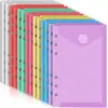 Bolsa Portadocumentos Vertical de PP con Agujeros y Cierre de Velcro A4A5A6 Papel de Examen Estudiantil Bolsa para Documentos de 11 Agujeros 6 Agujeros Bolsa Portadocumentos Impermeable