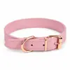 Coleira para gato de estimação feita de couro PU, à prova d'água, resistente ao desgaste, anti-perda, coleira para cães de pequeno e médio porte, suprimentos para animais de estimação transfronteiriços