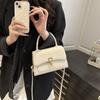 Bolsa quadrada pequena portátil de cor contrastante com textura atacado bolsa feminina 2025 verão nova bolsa de ombro de luxo leve bolsa mensageiro para o trabalho