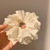 Malla de Doble Capa de Verano Sensación de Bolas Anillo para el Pelo de Intestino Grueso Cuerda para el Pelo de Principios de Primavera para Mujer Cuerda para el Pelo Popular en Internet Fresca Elegante Tocado