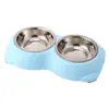 Nova Tigela para Gato tigela dupla conveniente removível e lavável tigela para cachorro tigela para gato fundo antiderrapante anti-impacto aço inoxidável Tigela para Pet tigela de ração para gato