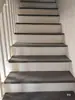 Alfombra Sencilla de Color Sólido para Escaleras, Antideslizante, Imitación Lino, Peldaños de Madera Maciza, Felpudo Autoadhesivo sin Pegamento, Alfombra para Escalera de Caracol en Ático