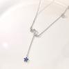Collar de Borla Estrella de Verano de Plata S925 Bajo el Árbol Banyan para Mujer Estilo Nicho Coreano Lujo Ligero Regalo para Novia Cadena para Clavícula