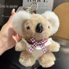 Chaveiro Pingente Koala Fofo de Lã Real Brinquedo de Pelúcia Decoração de Bolsa Fabricante Atacado
