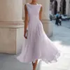 Verano 2026 Nuevo Vestido de Moda Sencillo para Mujer Europeo y Americano Vestido Largo Casual Elegante para el Día a Día