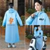Impermeable Largo de Cuerpo Completo Antitormenta Especial para Vehículo Eléctrico para Mujer Lindo Guantes Adulto Estudiante Ropa Exterior Poncho Mochila