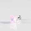 Aurora Magic Color Butterfly Ear Nail Thread Bolo Redondo Super Flash Cristal Vidro Ear Nail Jelly Aço Inoxidável Ear Nail