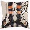 Funda de Almohada Popular de Halloween Transfronteriza de Amazon Felpa Corta Estampada Funda de Cojín para el Hogar Transfronteriza Cojín para Sofá de Sala de Estar
