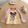 Roupas de outono para crianças, camiseta de manga comprida com desenho animado, top versátil com estampa de manga raglan, novo estilo outono 2026
