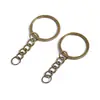 Chaveiro de Metal com Extensão de Corrente de Quatro Seções Acessórios de Joalheria DIY Anel de Chaveiro Pingente para Bolsa de Boneca